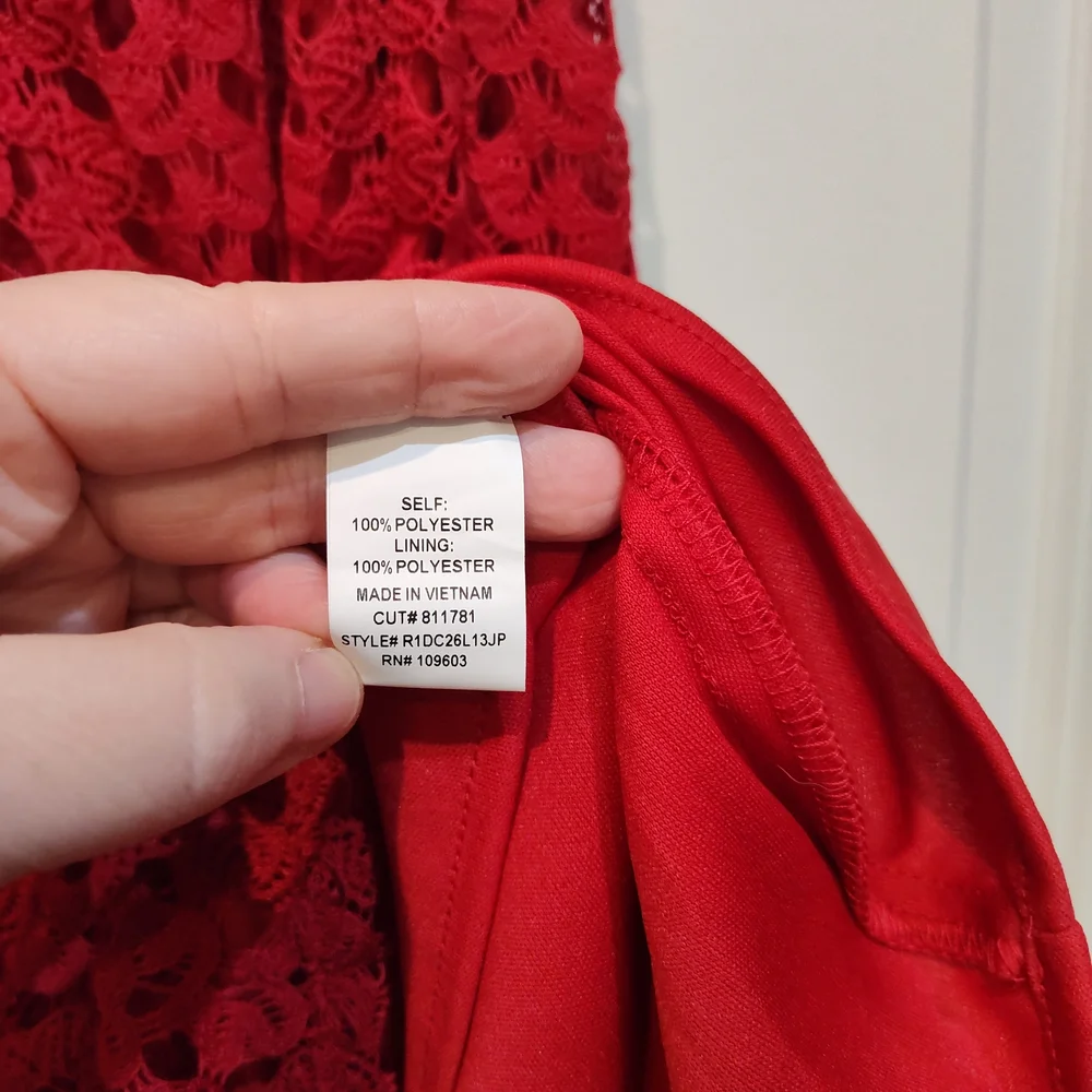 Rabbit Rabbit Rabbit Red Crochet Midi Dress - Picture 6 of 11